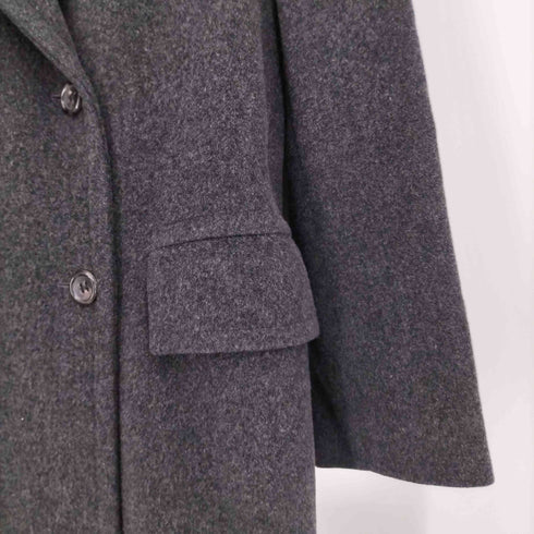 バーニーズニューヨーク BARNEYS NEWYORK イタリア製 ダブルブレスト 3B ウールチェスターコート レディース EUR:38