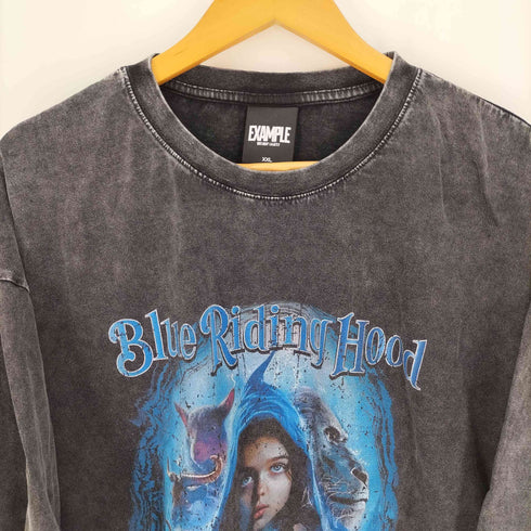 イグザンプル EXAMPLE WORK OF FICTION BLUE RIDING HOOD S/S TEE ワークオブフィクション ブルーライディング フード ショートスリーブTシャツ メンズ import:XXL