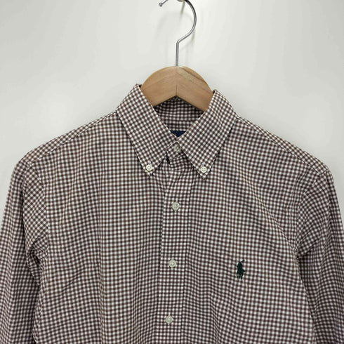 ポロラルフローレン POLO RALPH LAUREN ポニー刺しゅう ギンガムチェック ボタンダウンシャツ メンズ JPN:XS