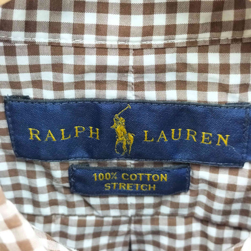 ポロラルフローレン POLO RALPH LAUREN ポニー刺しゅう ギンガムチェック ボタンダウンシャツ メンズ JPN:XS