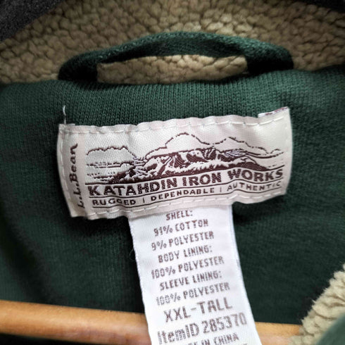 エルエルビーン L.L.Bean Katahdin Iron Works 裏ボアジップアップパーカー メンズ JPN:XXL