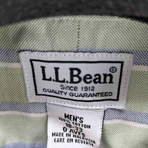 エルエルビーン L.L.Bean WRINKLE RESISTANT ストライプ L/S B.D シャツ メンズ 18-33