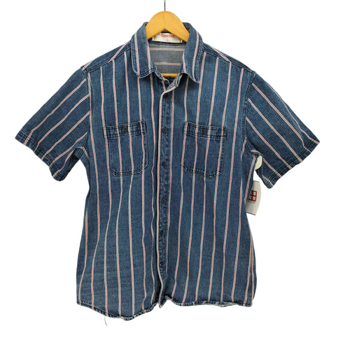 テンプテーション Temptation セルビッチ ストライプ S/S デニム シャツ メンズ JPN:L