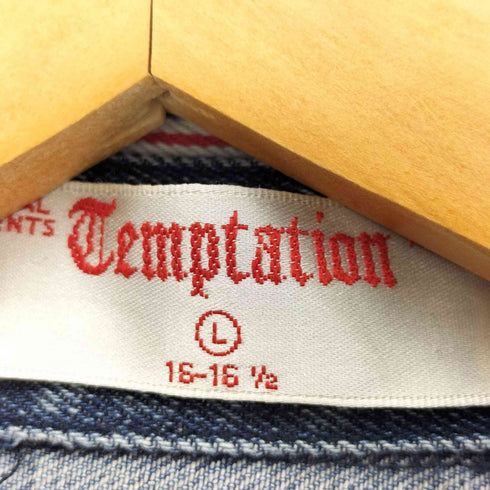 テンプテーション Temptation セルビッチ ストライプ S/S デニム シャツ メンズ JPN:L