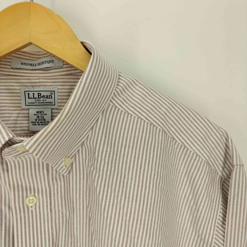 エルエルビーン L.L.Bean WRINKLE RESISTANT ストライプ L/S B.D シャツ メンズ 18-33