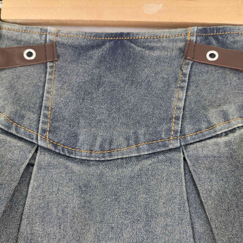 レイヤードデザイン アシンメデニムスカート レディース