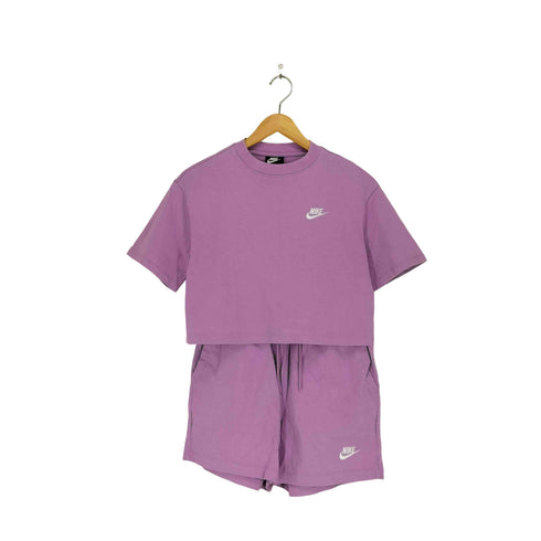 ナイキ NIKE クロップドTシャツ ハーフパンツセットアップ レディース M/M