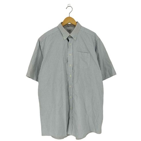 エルエルビーン L.L.Bean WRINKLE RESISTANT ストライプ S/S B.D シャツ メンズ 18-TALL