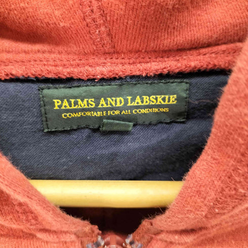 PALMS AND LABSKIE クロップド サイドライン 刺繍パッチ パーカー Y2K レディース import:M
