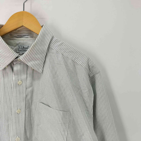 エルエルビーン L.L.Bean WRINKLE RESISTANT ストライプ L/S B.D シャツ メンズ 18-33