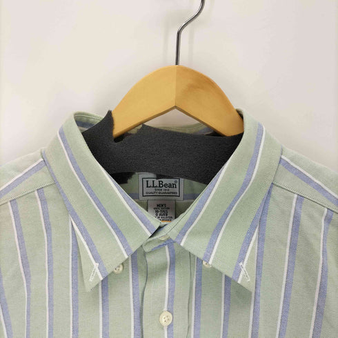 エルエルビーン L.L.Bean WRINKLE RESISTANT ストライプB.D 半袖シャツ メンズ 18-TALL