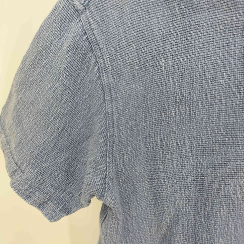 ザテリトリーアヘッド THE TERRITORY AHEAD 90S ヘビーオンス コットン 凹凸 S/S シャツ メンズ import:M