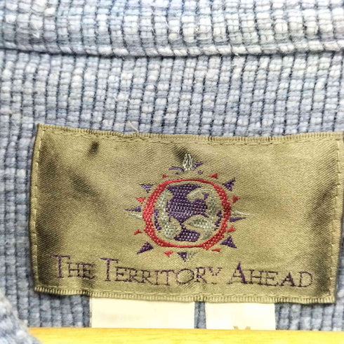 ザテリトリーアヘッド THE TERRITORY AHEAD 90S ヘビーオンス コットン 凹凸 S/S シャツ メンズ import:M