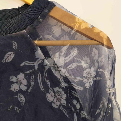 ザラ ZARA 花柄 シースルー ブラウス レディース import:M