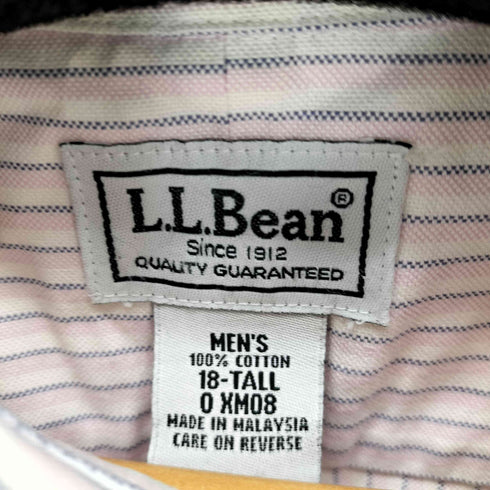 エルエルビーン L.L.Bean WRINKLE RESISTANT ストライプ B.D 長袖シャツ メンズ 18-TALL