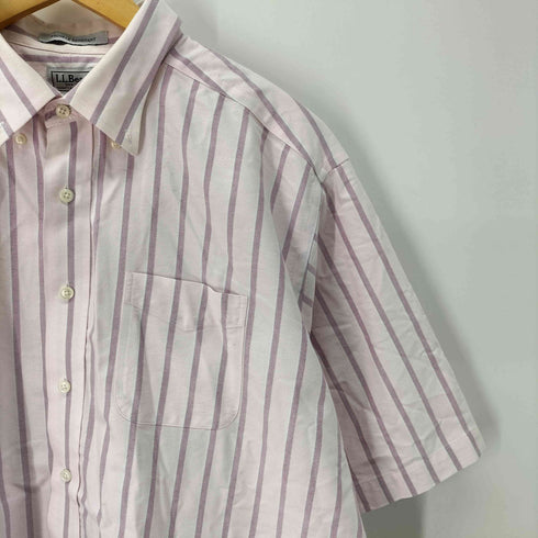 エルエルビーン L.L.Bean WRINKLE RESISTANT ストライプ S/S B.D シャツ メンズ 18-TALL