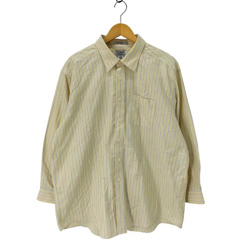 エルエルビーン L.L.Bean WRINKLE RESISTANT ストライプ L/S B.D シャツ メンズ 18-33