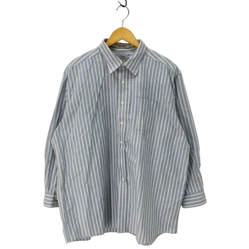 エルエルビーン L.L.Bean WRINKLE RESISTANT ストライプ L/S B.D シャツ メンズ 18-33