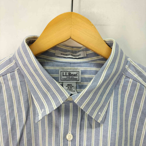 エルエルビーン L.L.Bean WRINKLE RESISTANT ストライプ L/S B.D シャツ メンズ 18-33
