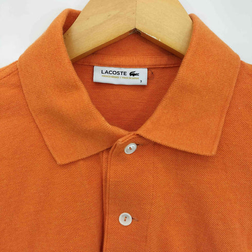ラコステ LACOSTE 日本製 ロゴ刺繍 鹿の子 ポロシャツ メンズ JPN:3