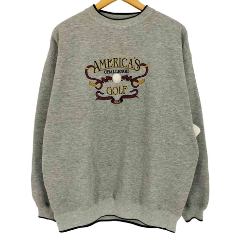 red cliff 90s USA ゴルフ刺繍 クルーネックトレーナー スウェット メンズ import:L