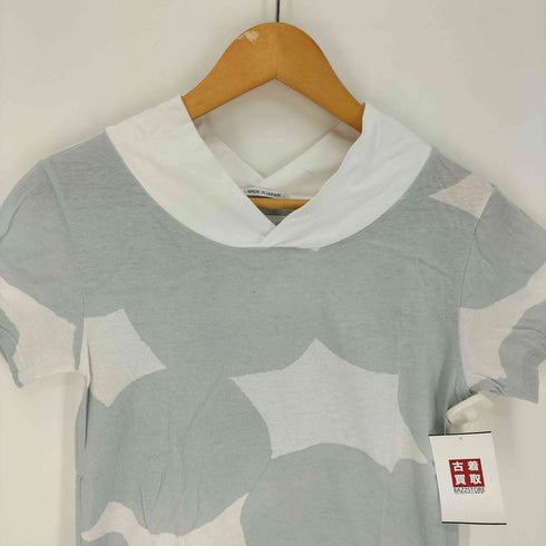 ソウソウ SOU・SOU 日本製 Vネック 総柄 S/S Tシャツ レディース JPN:S