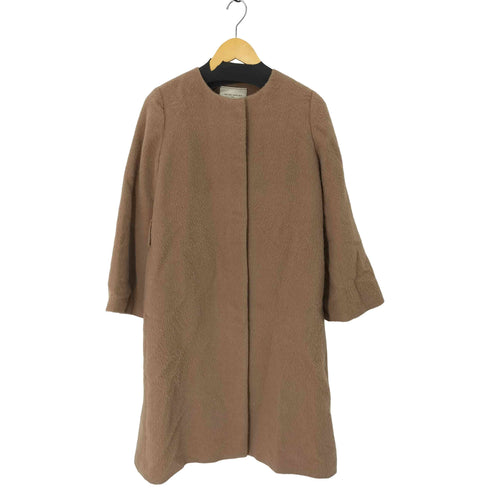 ユナイテッドアローズ UNITED ARROWS アルパカ シャギー ベルテッド ノーカラーコート レディース JPN:38