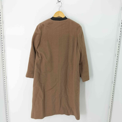 ユナイテッドアローズ UNITED ARROWS アルパカ シャギー ベルテッド ノーカラーコート レディース JPN:38