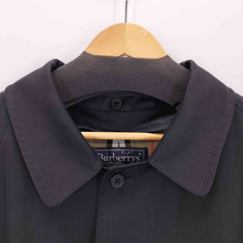 バーバリーズ BURBERRYS 裏地ノバチェック 比翼 ポリコットン ステンカラーコート メンズ L