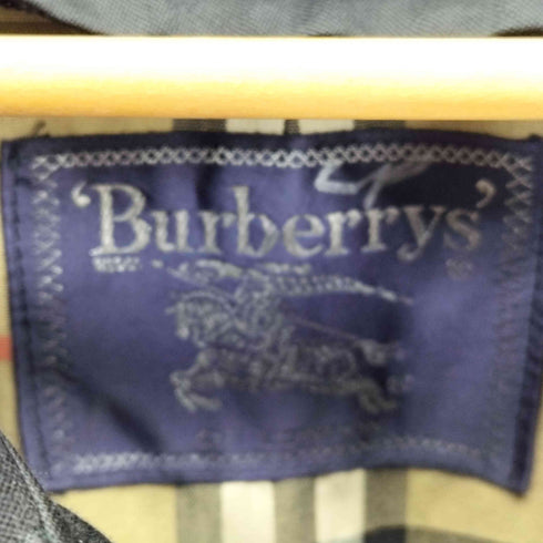 バーバリーズ BURBERRYS 裏地ノバチェック 比翼 ポリコットン ステンカラーコート メンズ L