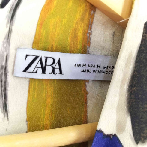 ザラ ZARA プリント ワンピース レディース import:M