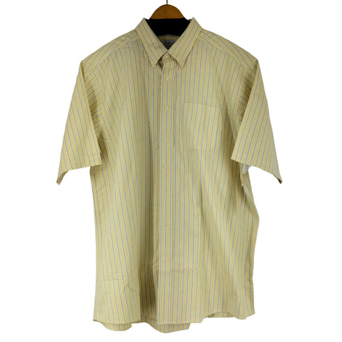 エルエルビーン L.L.Bean WRINKLE RESISTANT ストライプ S/S B.D シャツ メンズ 18-TALL