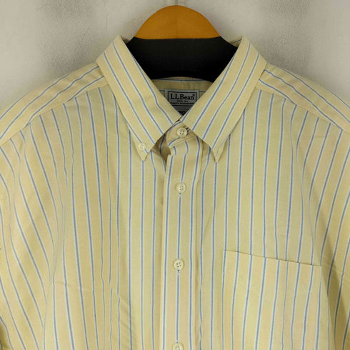 エルエルビーン L.L.Bean WRINKLE RESISTANT ストライプ S/S B.D シャツ メンズ 18-TALL