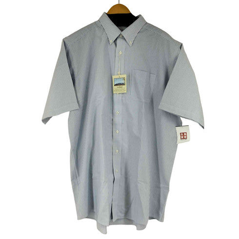 エルエルビーン L.L.Bean WRINKLE RESISTANT ストライプ S/S B.D シャツ メンズ 18-TALL