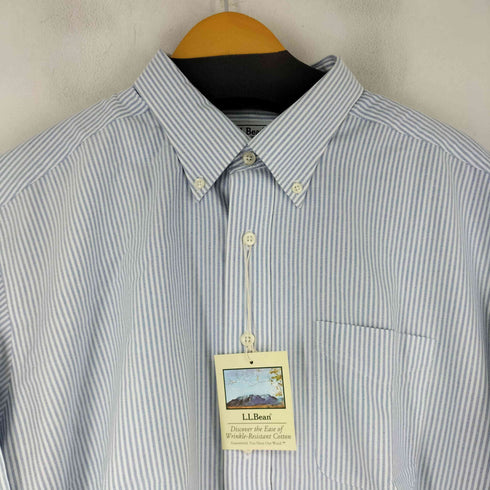エルエルビーン L.L.Bean WRINKLE RESISTANT ストライプ S/S B.D シャツ メンズ 18-TALL