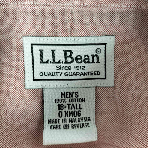 エルエルビーン L.L.Bean WRINKLE RESISTANT B.D 半袖シャツ メンズ 18-TALL