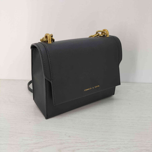 チャールズアンドキース CHARLES&KEITH フロントフラップチェーンハンドルクロスボディバッグ レディース