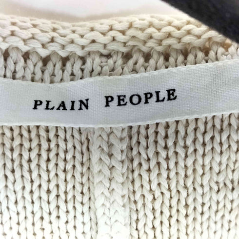 プレインピープル PLAIN PEOPLE サイドスリット コットンニットロングカーディガン レディース JPN:3