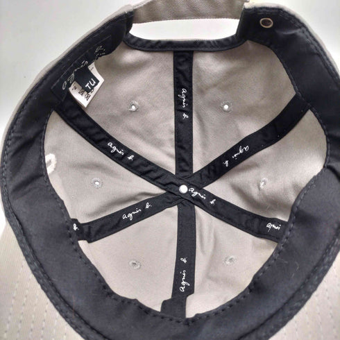 アニエスベー agnes b. b. ロゴ 刺繍 コットン キャップ レディース FREE