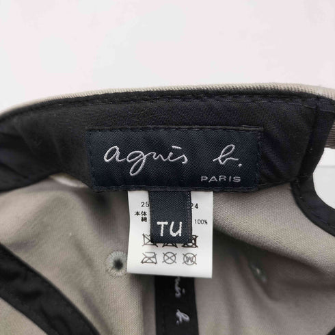 アニエスベー agnes b. b. ロゴ 刺繍 コットン キャップ レディース FREE