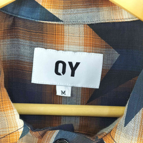 オーワイ OY STAR OMBRE CHECK CROPPED SHIRT メンズ M