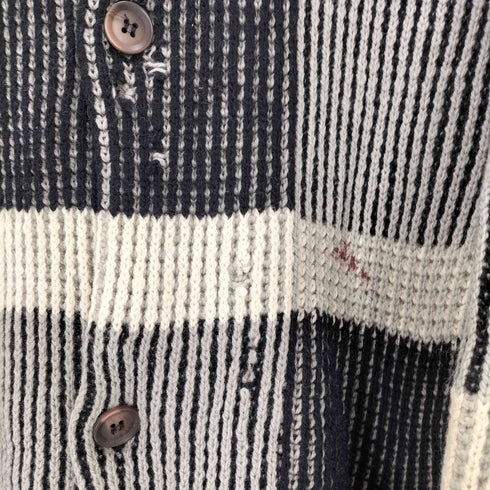 セイバー SABRE MADE IN ENGLAND チェック切替ニットカーディガン メンズ