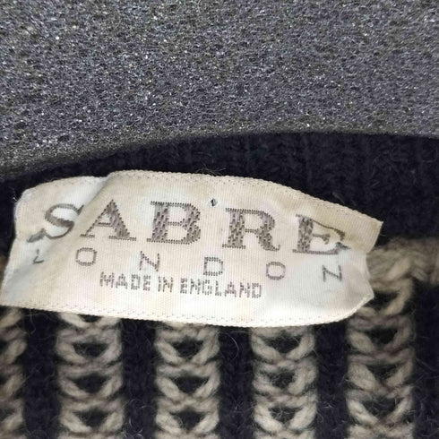 セイバー SABRE MADE IN ENGLAND チェック切替ニットカーディガン メンズ