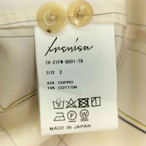 IRENISA CENTER PLEATS CLASSIC SHIRT メンズ JPN:2