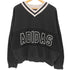 アディダスオリジナルス adidas Originals ロゴ刺繍 ビックロゴ ニット切替 Vネックスウェット トレーナー メンズ import:L