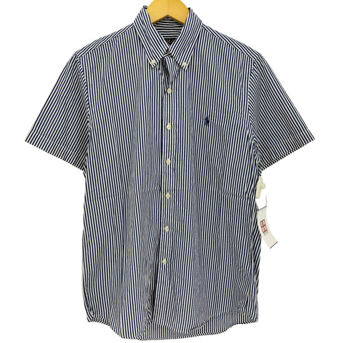 ポロラルフローレン POLO RALPH LAUREN 現行タグ CLASSIC FIT ポニー刺繍 ストライプ ボタンダウン半袖シャツ メンズ S P