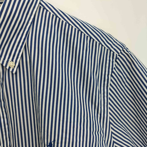 ポロラルフローレン POLO RALPH LAUREN 現行タグ CLASSIC FIT ポニー刺繍 ストライプ ボタンダウン半袖シャツ メンズ S P