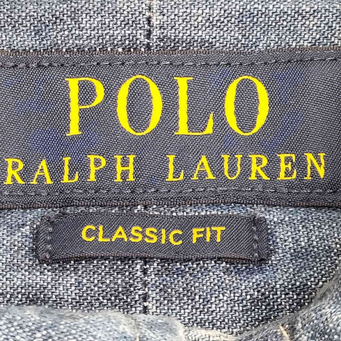 ポロラルフローレン POLO RALPH LAUREN 現行タグ CLASSIC FIT ポニー刺繍 デニム ボタンダウン長袖シャツ メンズ S P