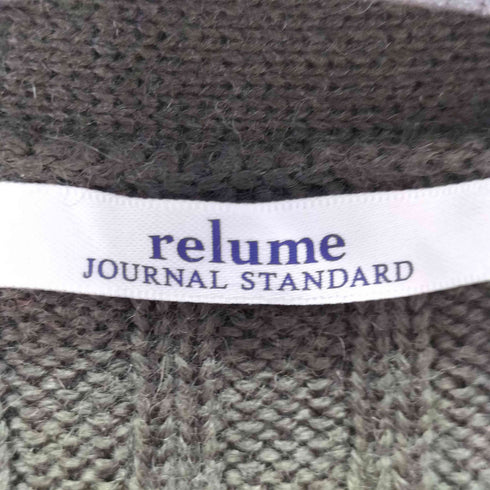 ジャーナルスタンダードレリューム JOURNAL STANDARD relume ウール リブ ロングカーディガン レディース FREE