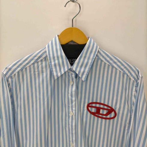 ディーゼル DIESEL D-LUNAR L/S ストライプ ロング シャツ ワンピース レディース XXS